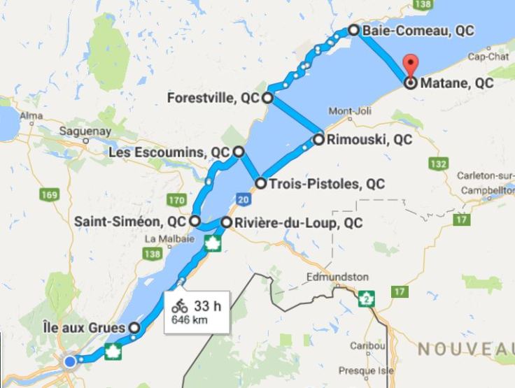 Qc_Matane_trajet projeté